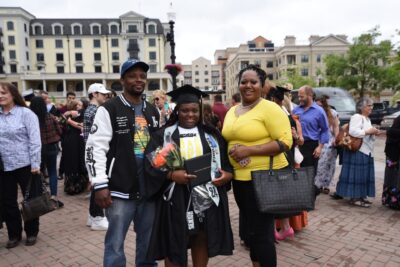 Family at graduation