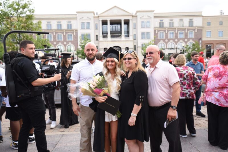 Family photo at graduation day