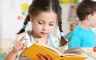 girl reading book