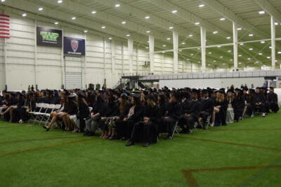 Graduation ceremy full of people