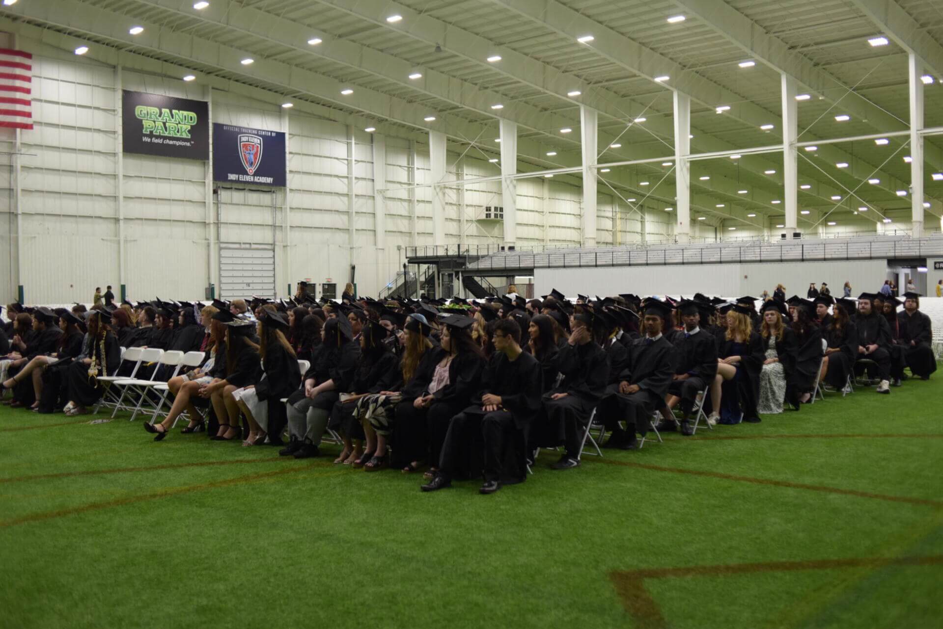 Graduation ceremy full of people