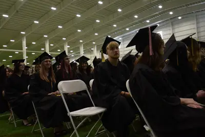 student waiting for his graduation