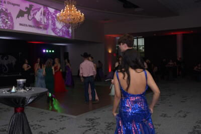 People talking on their prom dance