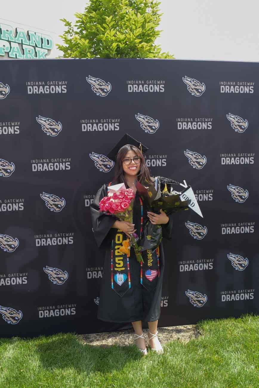 girl smiling after graduation