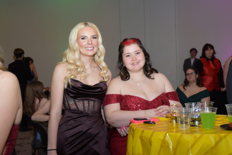 happy girls smiling at the prom