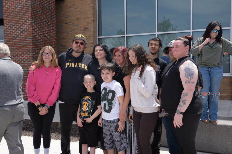 families at graduation
