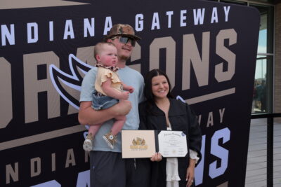 happy family at the graduation
