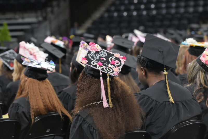 graduated hat decorated