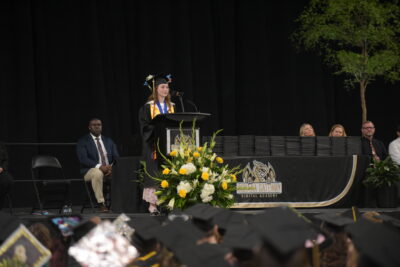 speaker student at graduation